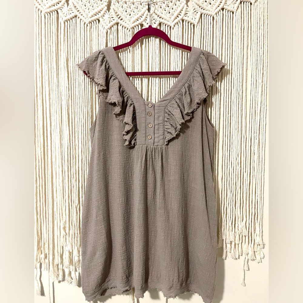Sz Med Newbury Kustom Gray Tunic Dress W/Pockets EUC